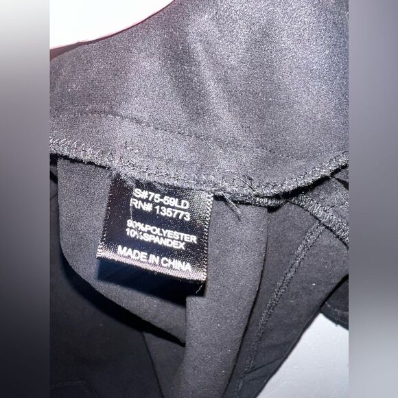 Olivaceous Black Lace Up Front Faux suede dress Witchy Bell Slve Size Large EUC - Picture 7 of 8